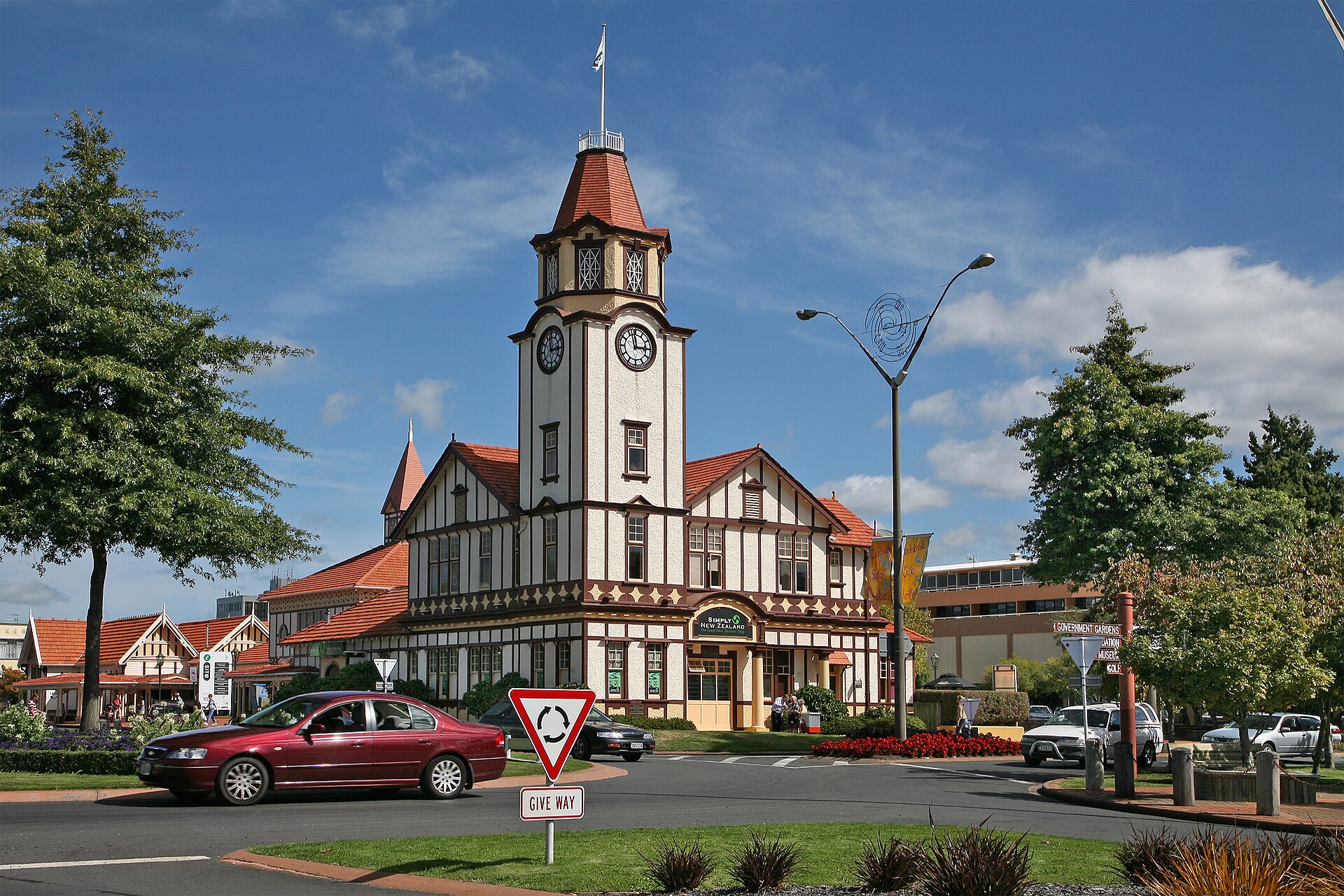 Imagem de referência relacionada a Rotorua, item descrito como cidade de Nova Zelândia