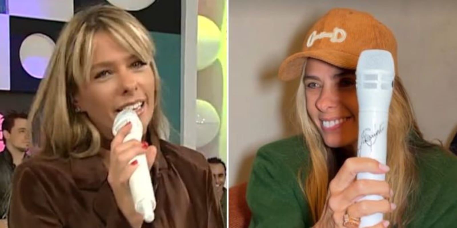 Adriane Galisteu utilizava microfone branco no programa 'É Show' Reprodução/Instagram